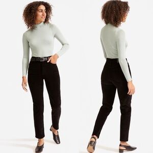 Everlane Cheeky Baby Cord Pants Black Size 24 High Rise 27” Inseam